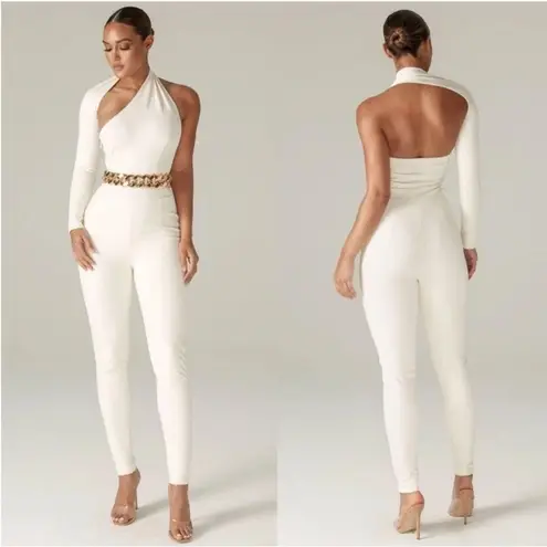 Alieva Modern Jumpsuit Off White One Arm Jumpsuit size S NWT