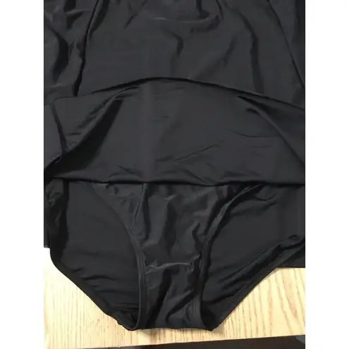 New Women’s Swimsuits For All Swimsuit Mesh Dress Shelf Bra Black Size 34