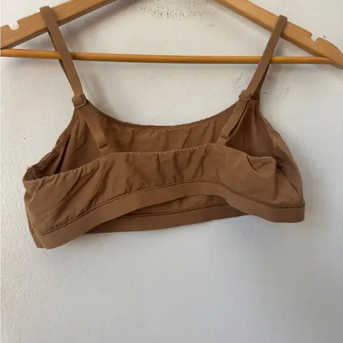 Quince  Large Tan Second‎ Skin Scoop Neck Bralette