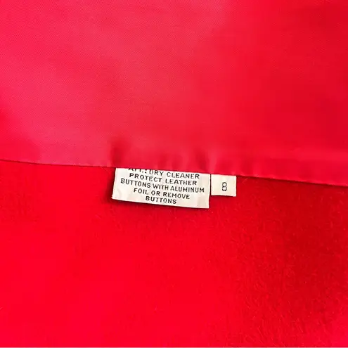 Calvin Klein Vintage  Red Double-Breasted Trench Coat, Size 8 thumbnail 8