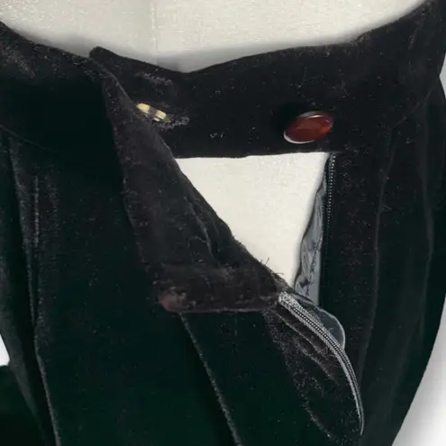 Women’s Vintage SK & Company Skirt Black Velvet Tailored Pencil Knee Length 10 Size M