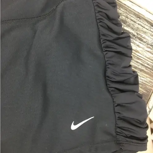 Nike  SET Black Side Ruched Dri-Fit Sport Shorts & Racerback Top M L