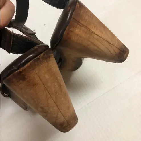 FREEBIRD by Steven Cape Platform Sandals Brown Size 9