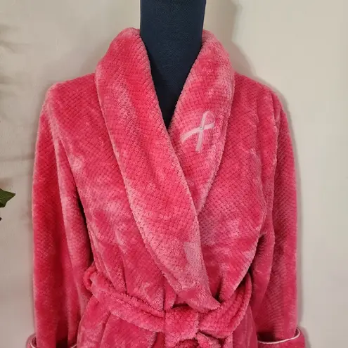 Pink Breast Cancer Awareness Plush Robe Size M