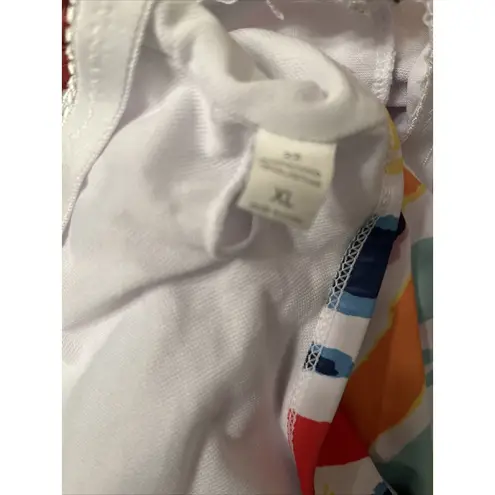 Women's Colorful Swim Tankini Top Criss Cross Strap Padded Cups Size XL