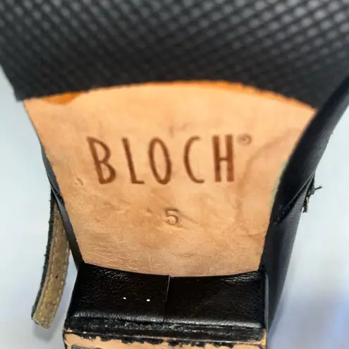 Black Leather Womens Bloch Tap Shoes Size 5