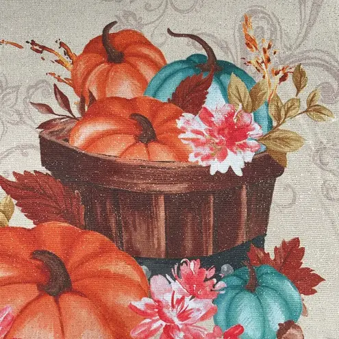 Emily Daniels NWT Size 1X Pumpkin Patch Print Scoop Neckline Blouse Top Orange