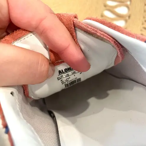 ALOHAS Tb.490 Low Top Suede Sneakers Coral Pink Navy Blue Size EU 39