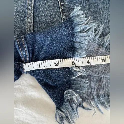Just USA Dark Wash Frayed Cutoff Denim Shorts Women's Size 29