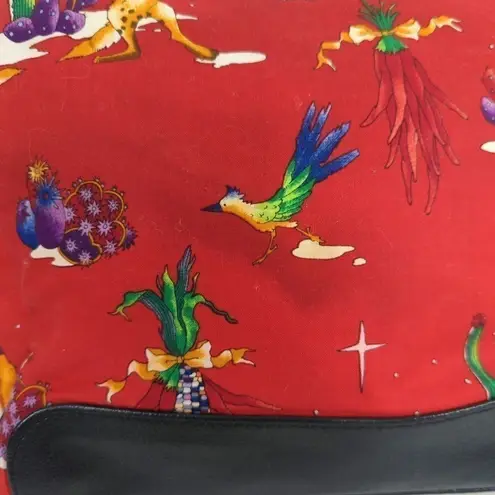 Cactus & Coyotes Novelty Prints Shoulder Bag Red