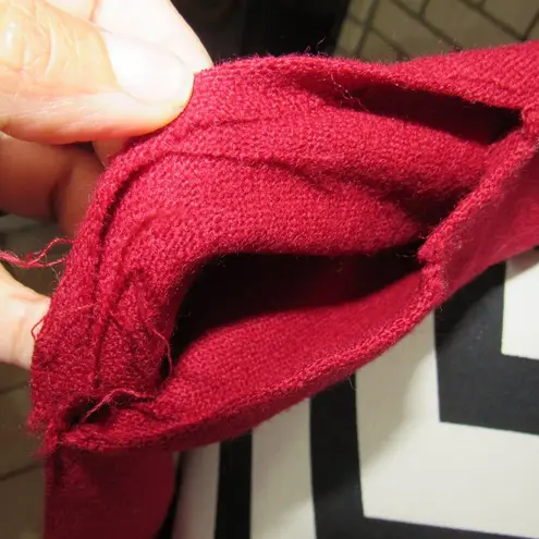 Vtg Elegant Dressy Winter Red Shawl Wrap Scarf 72'' Unique Art