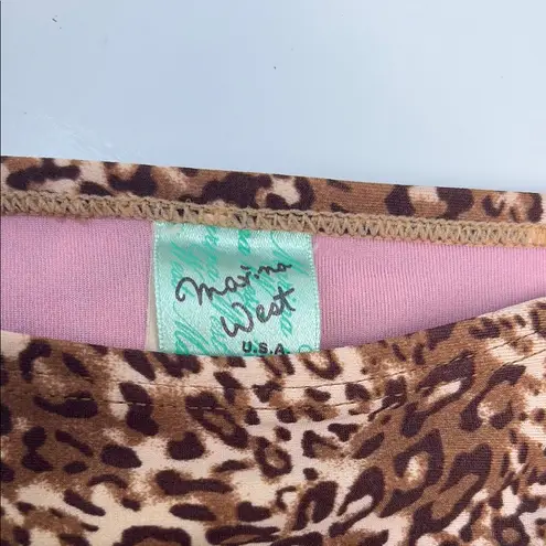 Marina West Leopard 🐆 and Pink Print Bikini 👙 Brown Size XS