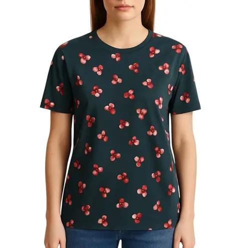 Emporio Armani Abstract Floral Satin Cotton Blend Shirt Size M Rare Print EUC