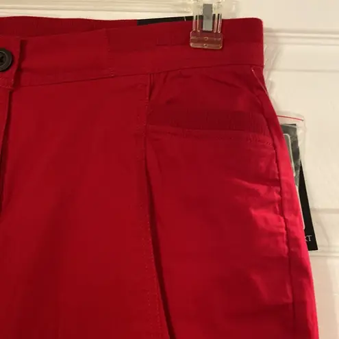 kim rogers  Comfort Waist Crop Pants size 12 brand new color red two front pocket