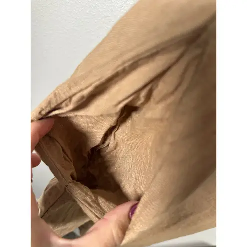 Tempo Paris 100% Linen Wide Leg Crop Jumpsuit Romper Size Medium