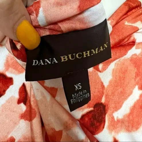 Dana Buchman Draped neck Tank Top Blouse XSMALL Sleeveless burnt orange NEW