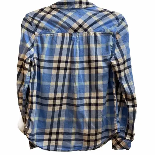 Arizona Jeans  Blue Plaid Casual Button Down Shirt