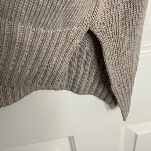 Cliché Cozy Beige Turtleneck Sweater Sleeves faux Fur Size XS cabin core chic Tan