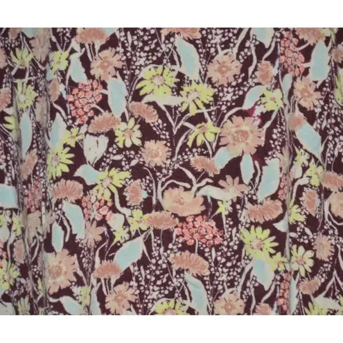 Ava & Viv Women's V-Neck Blouse Plus Size 1X Floral Fall Leaves 3/4 Sleeves