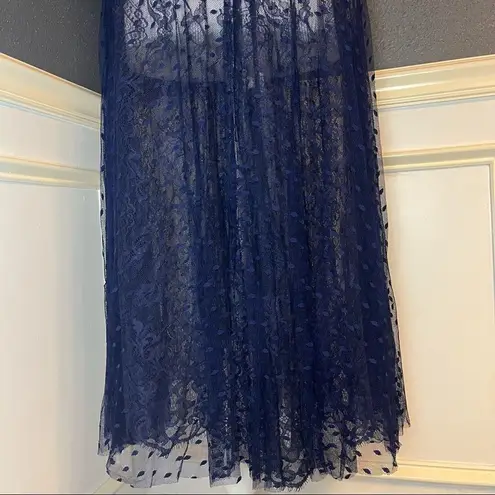 Loyd / Ford Palm Springs two layer mesh and silk skirt Blue Size 4