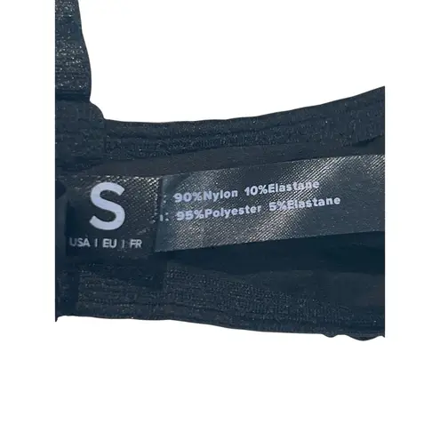 Oh La La Cheri Paris Sheer Lace Black and Pink Balconette Bra Women's Size S