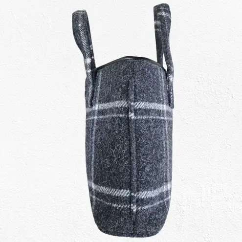 Pendleton Black Wool Plaid Mini Tote Structured Handbag Zipper Top Mini Purse - Image 4