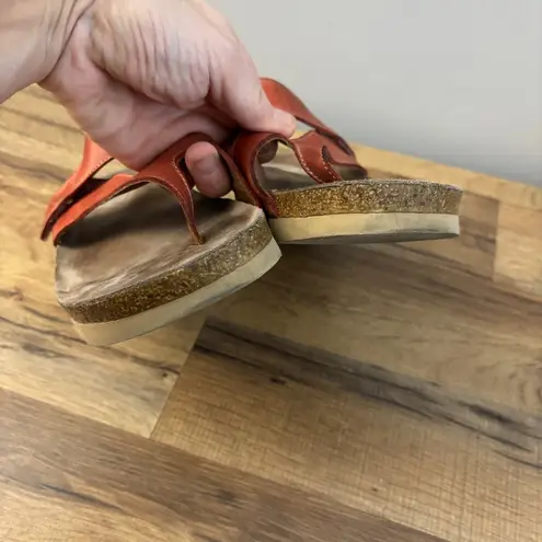 Taos Lola Adjustable Instep Footbed Leather Sandals Women’s Red Size 10