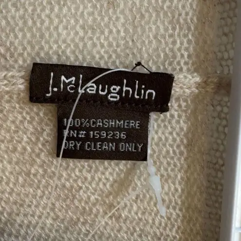 J. McLaughlin Eunice Cashmere Poncho NEW $298 Tan Shaw Solid Draped Sweater Knit