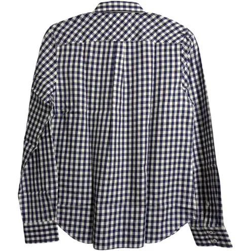 NWT UNTUCKIT Belleza Navy Gingham Button Down Regular Fit Long Sleeve Shirt 16 Blue