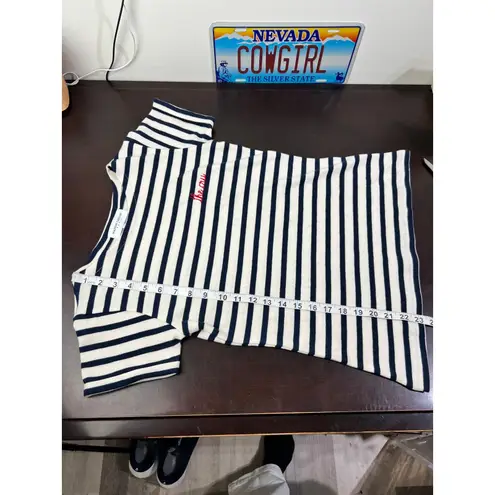 Maison Labiche Paris Striped Tee "the cru" Small Embroidered Cotton French Style White