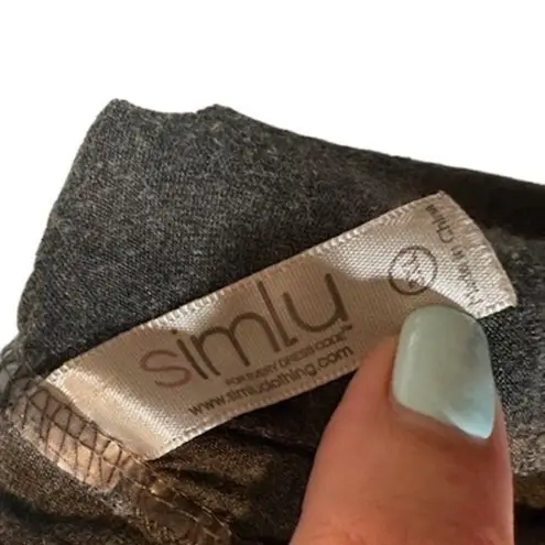 Simlu Gray Stretch Pleated Flowy Long Maxi Skirt Women Sz 3XL