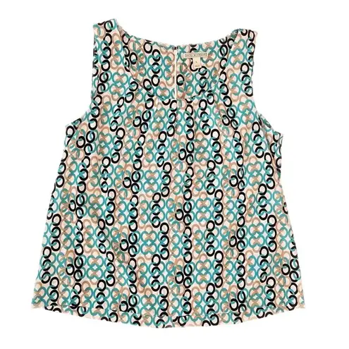Dana Buchman | Sleeveless Chain Print Blouse | Large