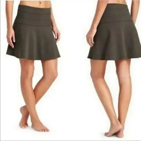 Athleta  Womens Athleisure Tenniscore Ponte Twill Flare Mini Skirt‎ Size 4 Olive