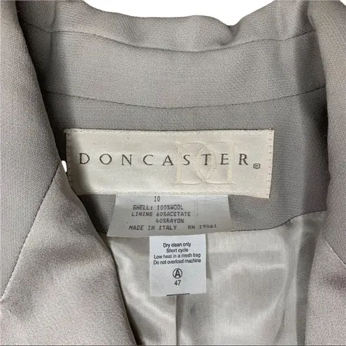 Doncaster Vintage Blazer Gray Wool With Rhinestone Buttons