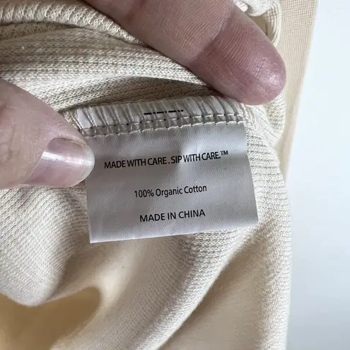 Makers Mark Whiskey Henley Shirt XL Long Sleeve Thermal Waffle Knit Beige