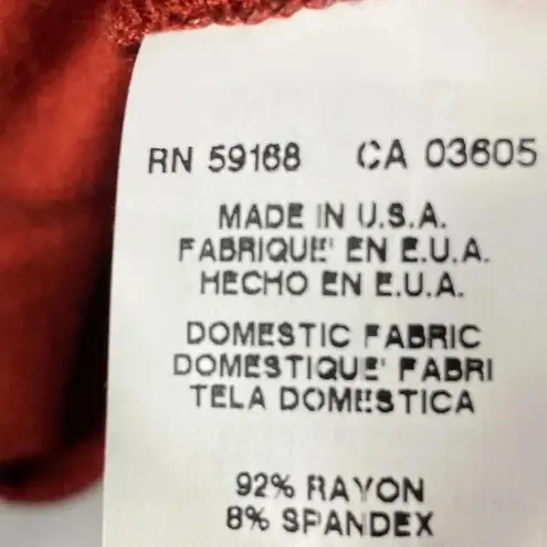 Karen Kane NWT WO SIZE 3X RUST COLOR SUPER SOFT BLOUSON SLEEVE TWIST TIE HEM