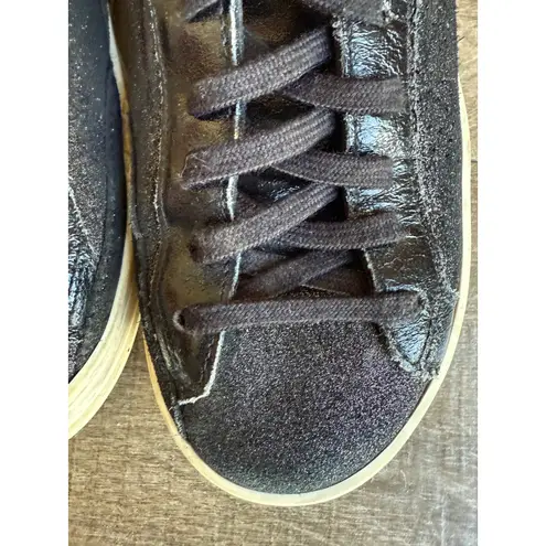 P448 John Glitter Black Sneakers Italian Leather Low Top Shoes School Street Y2K