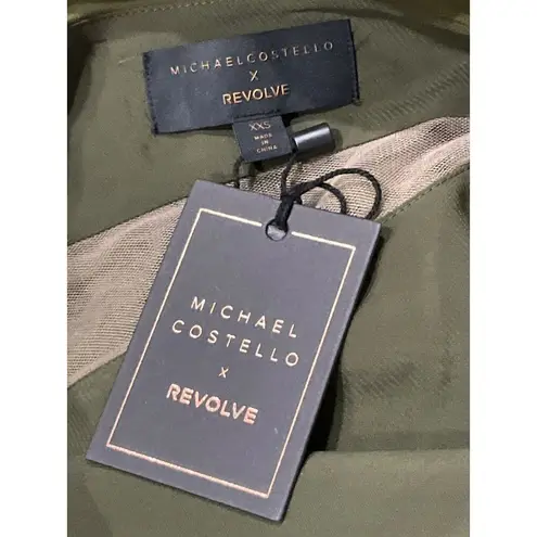 Michael Costello x REVOLVE Mai Mini Dress in Olive XX-Small New Womens Party