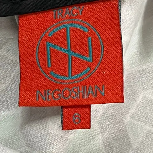 Tracy Negoshian Frida Pants Womens 6 Green Black Geometric Slim Fit Modern Chic