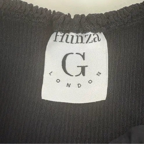 Hunza G Tracey Frill Bikini Bottoms Black OS Onesize Women's Swim Swimwear Size undefined