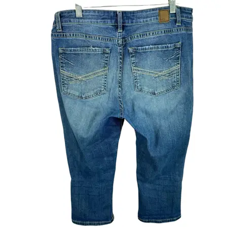 BKE Denim Gabby Cotton Medium Wash Mid Rise Straight Leg Jean Capris Size 30