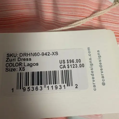 Carve Designs Zuri Lagos Striped Athletic Sleeveless A-Line Mini Dress Size XS