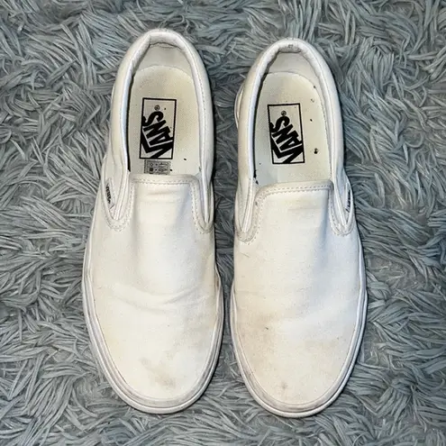 Vans White Slip-On 