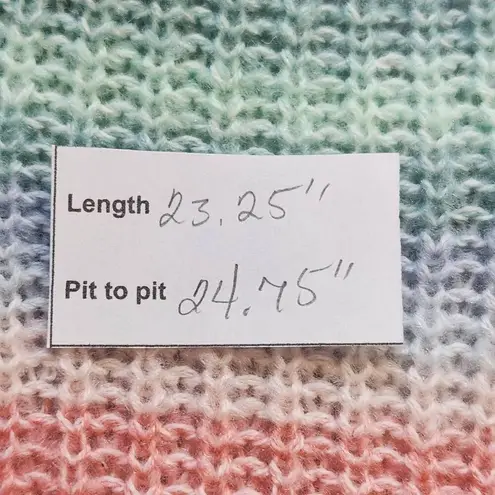 Hooked Up Pastel Stripe Sweater NWT Size XL Pink Purple Green Pastel Sweater