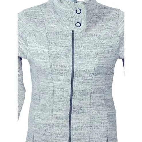 Kuhl Alaska Heather Gray/Black Marbled Zip Front Sweater Jacket Small