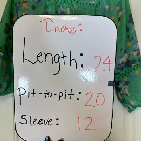 Hope & Harlow Green Boho Blouse, size S, Boho, Cottagecore