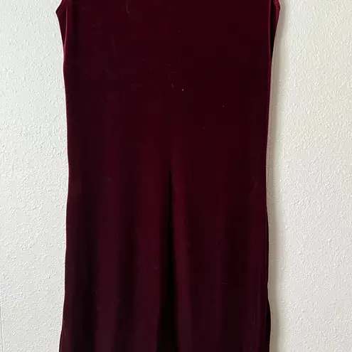 Vintage Stephanie Parks Womens Dress Medium Velvet Y2K 90s Dark Fairy Grunge Red