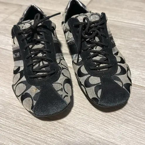 Coach  Black Jayme Signature Canvas Athletic Shoes Size‎ 7.5