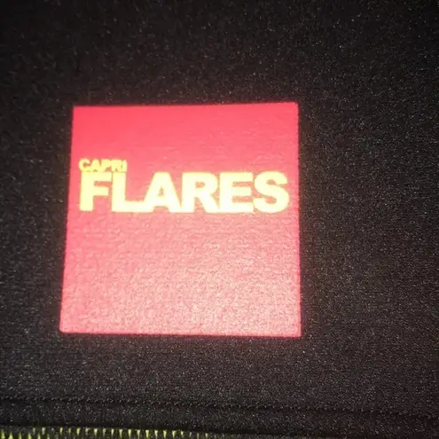 ZAGGORA Flare Capri neoprene workout weigh loss yoga jogger pull on NEW size XL Black