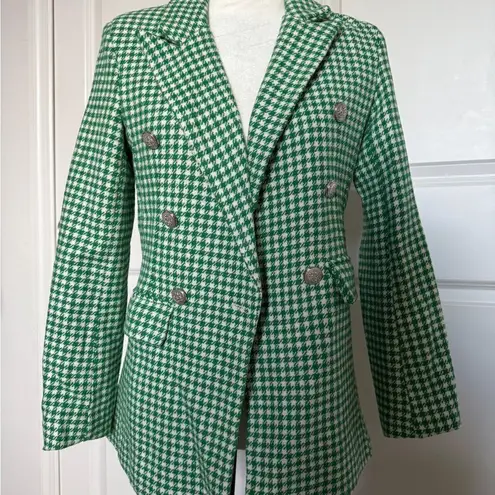 SheIn  Green Houndstooth Blazer